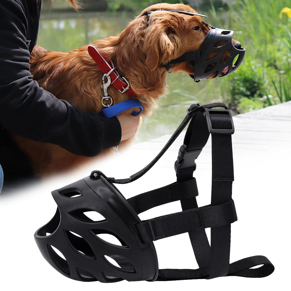 Soft Rubber Dog Muzzle Anti Biting Dogs Traning Muzzle No Bite Anti Bark Pet Mask For Small Medium Large Dog Pitbull Labrador