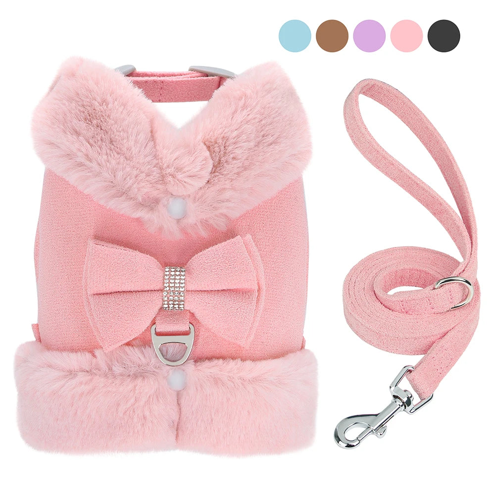 Warm Fur Puppy Dog Harness