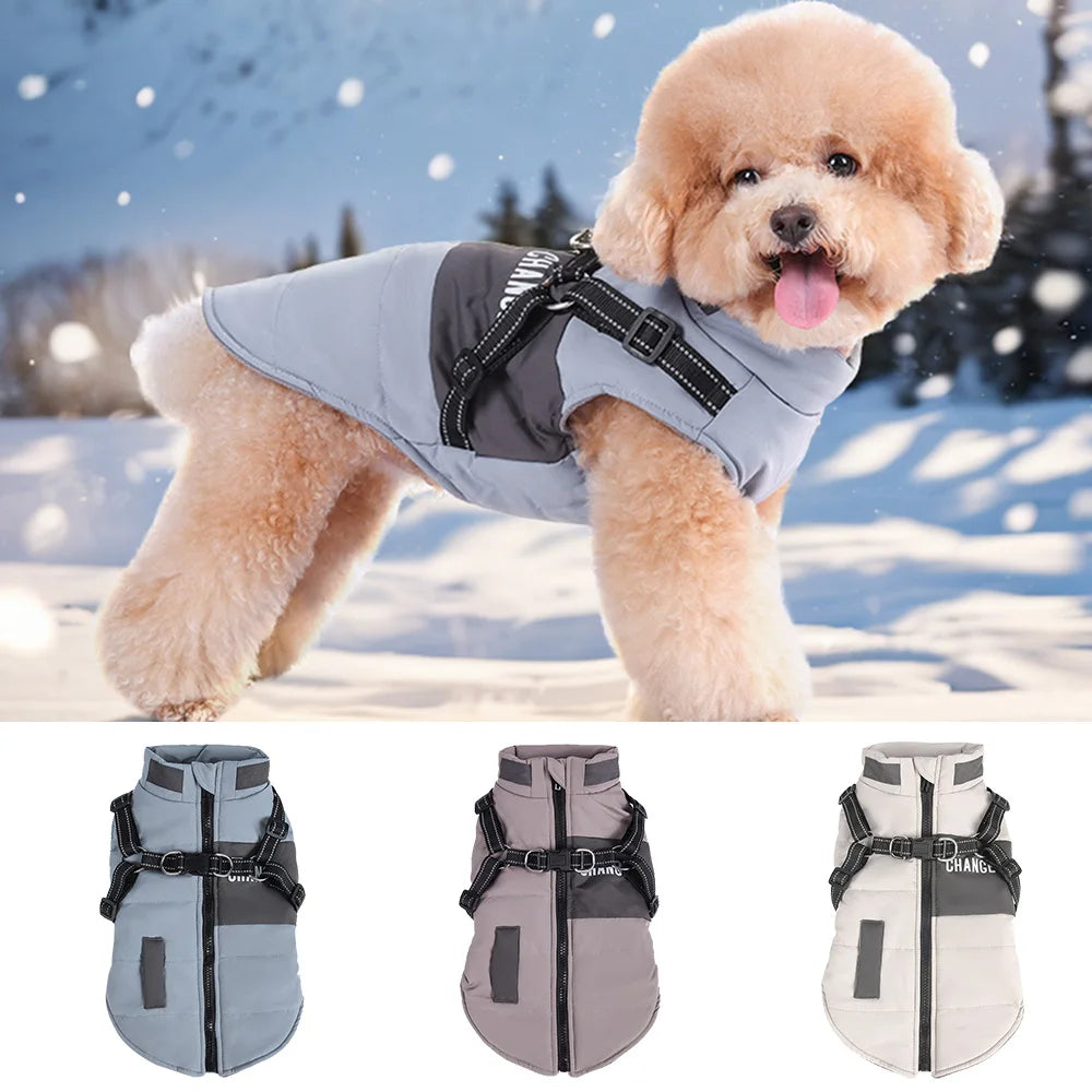 Waterproof Dog Clothes Winter Warm Pet Dog Vest Jacket Coat With Reflective Belt For Small Medium Large Dogs Chihuahua Yorkshire
