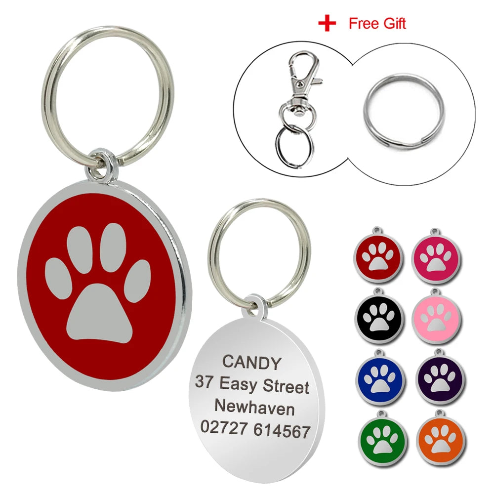 Customized Dog Tag Personalized Engraved Dogs Cat ID Tags Pet Collar Pendant For Kitten Puppy Chihuahua